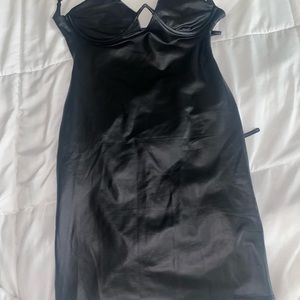 Fashion Nova Black leather dress